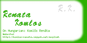 renata komlos business card