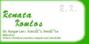 renata komlos business card